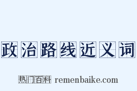 政治路线近义词是什么意思的图片